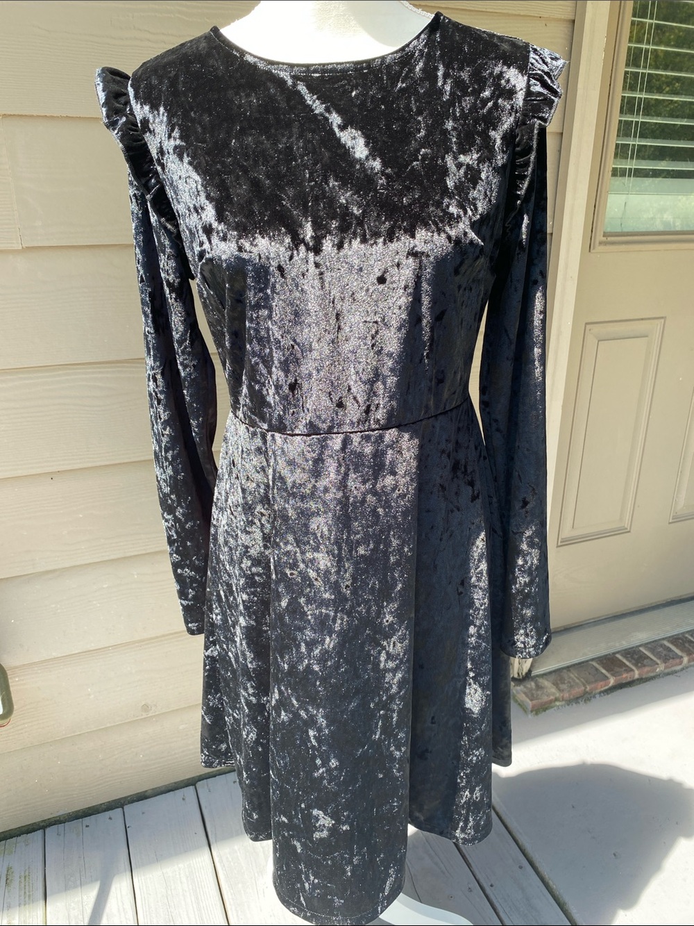 4/$20 black velvet dress